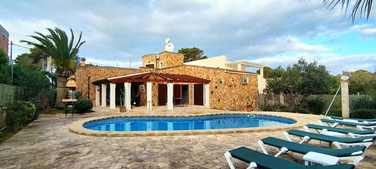 Villa Sanchez In Strandnahe Mit Pool, Jacuzzi, Klima, Wifi, Gas Bbq Santanyi Exterior photo
